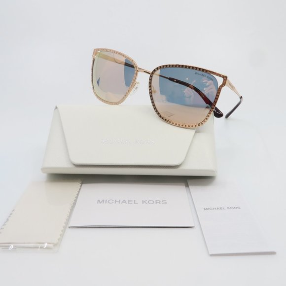 Michael Kors MK 1098B 11084Z 57mm STOCKHOLM Rose Gold/Rose Gold New Sunglasses.